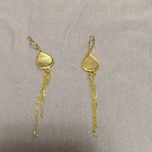Gold Colored Dangle Earrings
